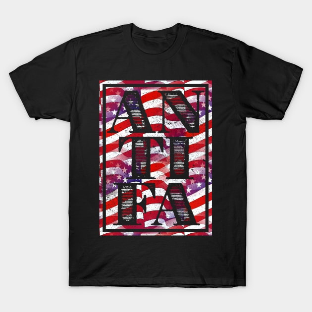 AntiFa Patriot T-Shirt by Muzehack